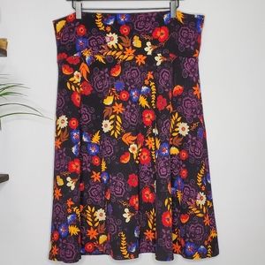 LuLaRoe Azure Skirt Floral 2XL